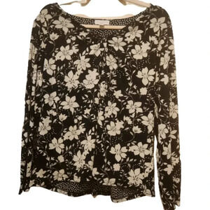 Charter Club Plus Size 2X Blouse – Floral & Polka Dot Mix